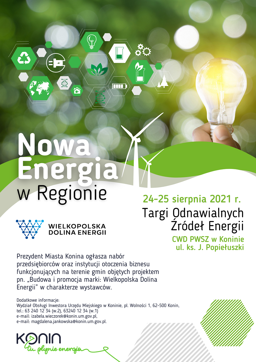 Plakat o Targach dotyczących Odnawialnych Źródeł Energii