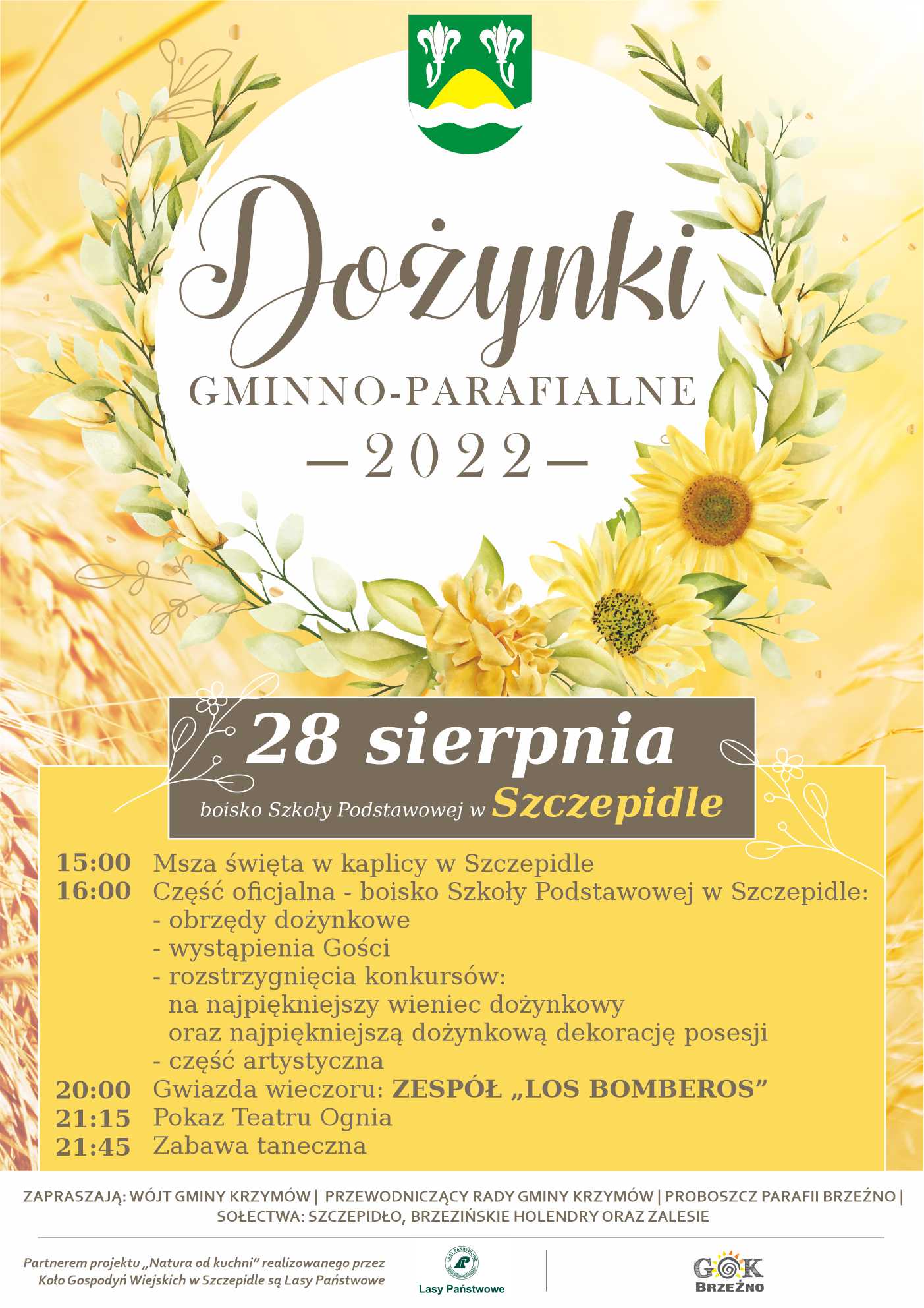 Plakat dożynek Gminno-Parafialnych w Szczepidle